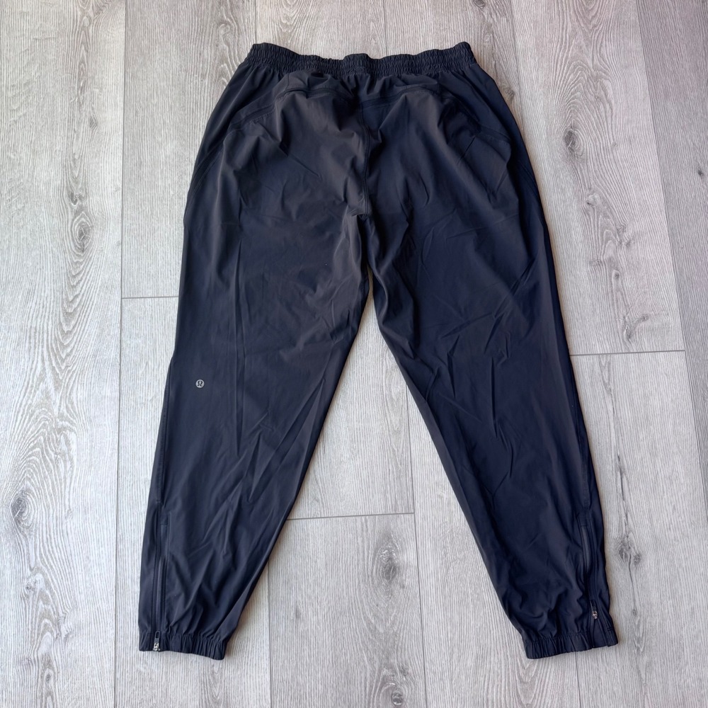 lululemon Surge Jogger Mens XXL Black Running Pants Ankle Zip Tapered 2XL